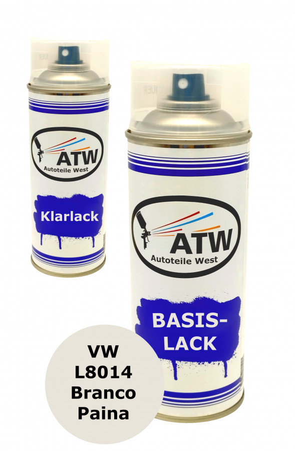 Autolack für VW_L8014_Branco_Paina +400ml Klarlack Set